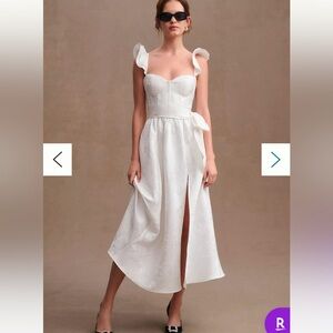 V. Chapman Vera Dress White Size 10, worn once, perfect condition, dry cleaned!